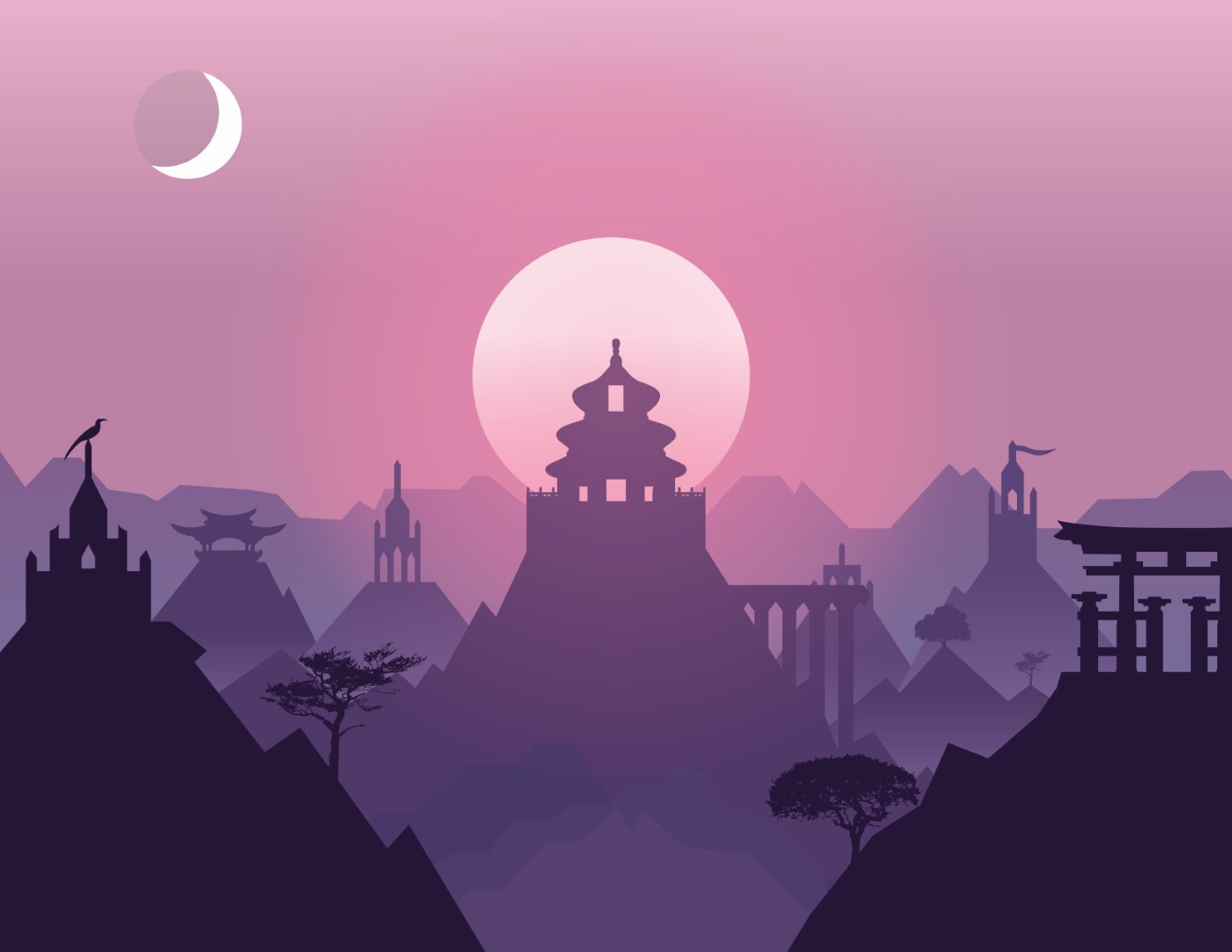 Temple Sunset